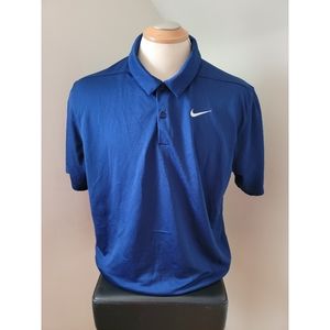 NIKE Men's Dark Blue Polo Golf Shirt